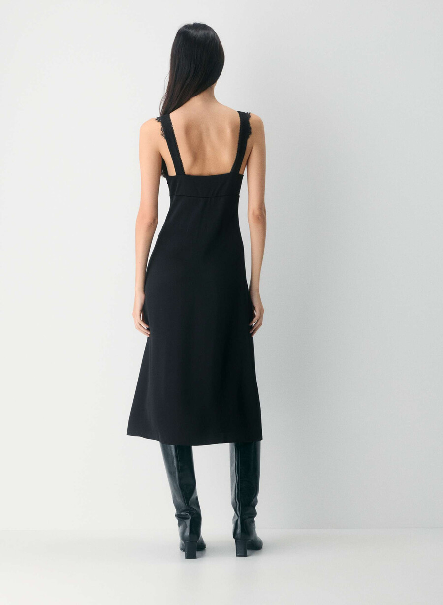 rochie pavilion din satin negru