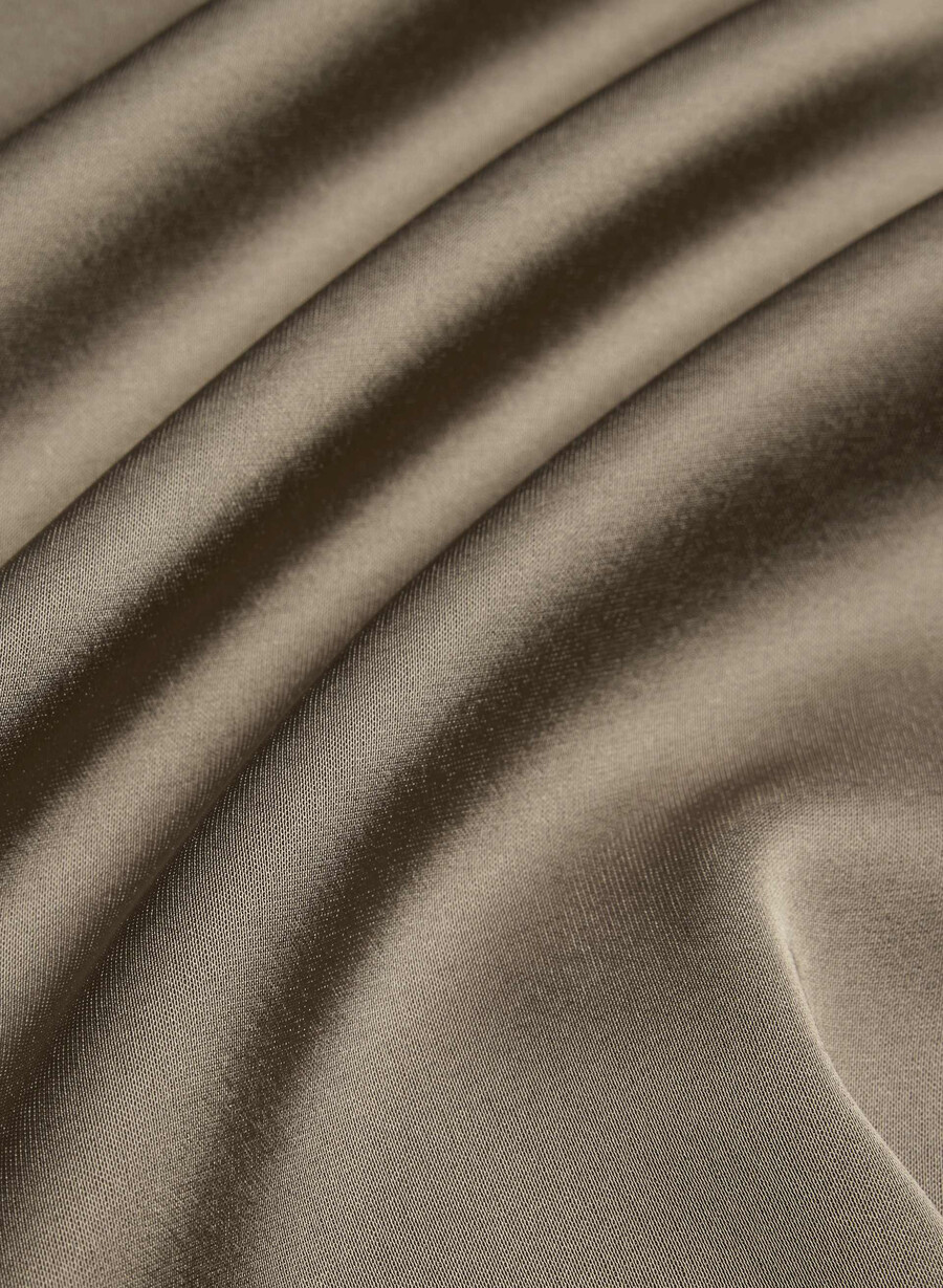 rochie pavilion satin cola taupe