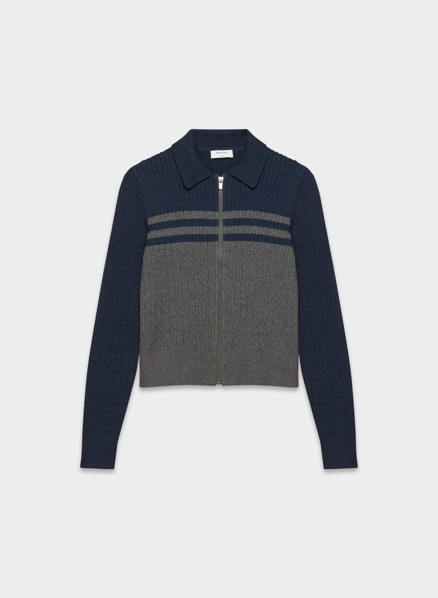 bluză cu fermoar cotton charm meadow lt birch admiral