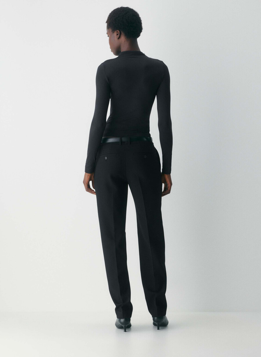 bluză original contour lyric mockneck negru