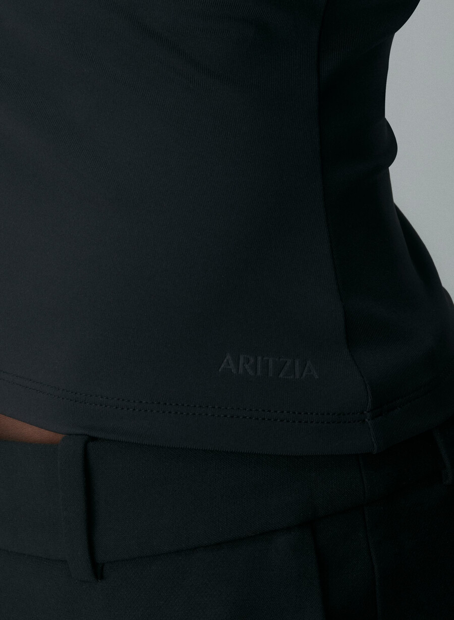 bluză original contour lyric mockneck negru