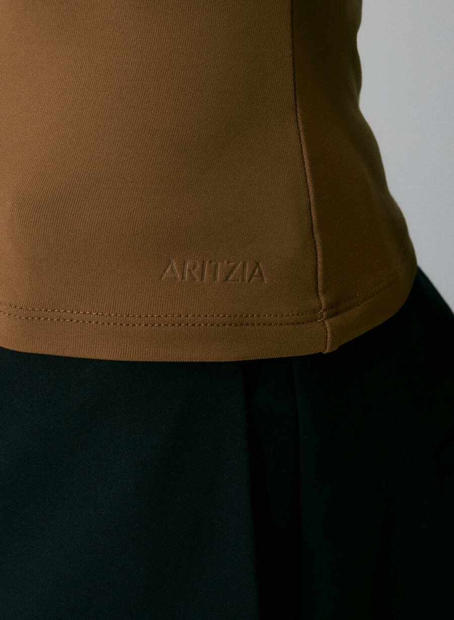 tricou original contour lyric mockneck chocolatier maro