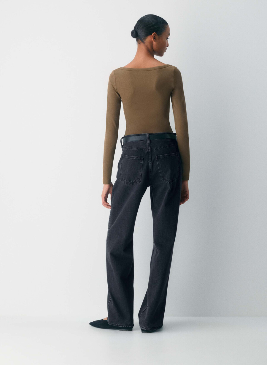 tricou cu mânecă lungă original contour archer cello maro