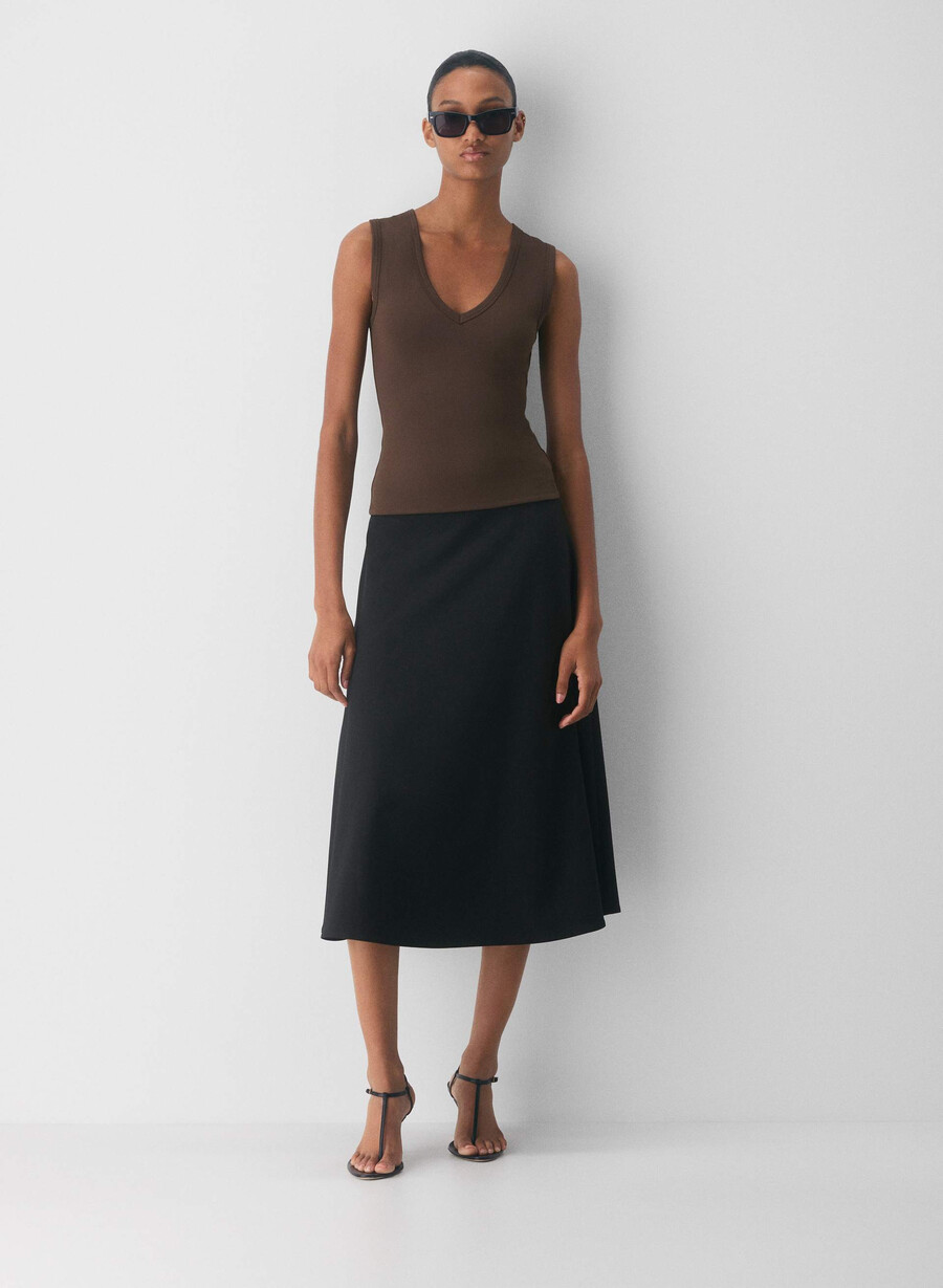bluză originală contour shoreline maro intens cu imprimeu rich mocha brown