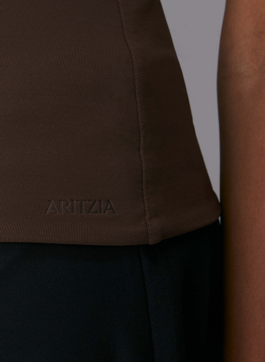 bluză originală contour shoreline maro intens cu imprimeu rich mocha brown