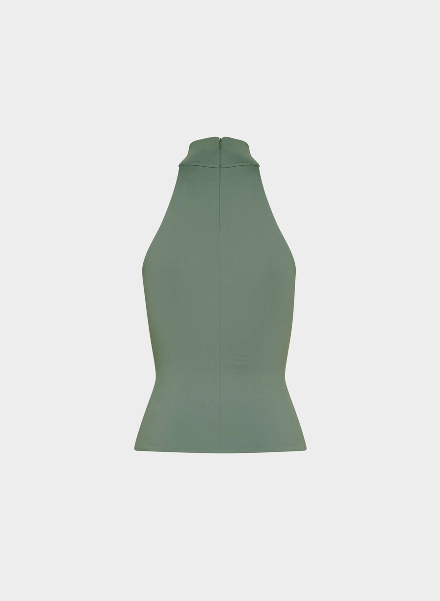 top cu imprimeu floral original contour lychee cello brown