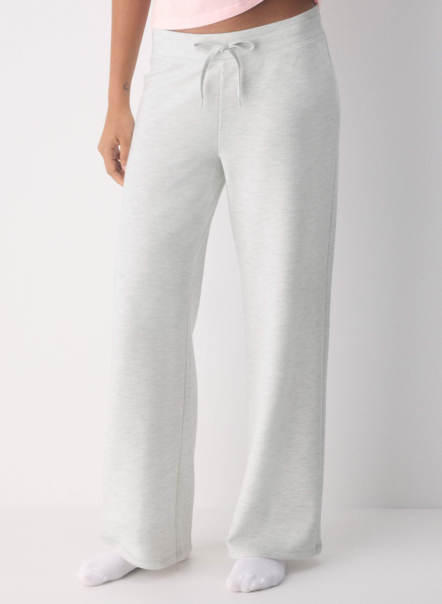 pantaloni wafflex marks heather cloud white