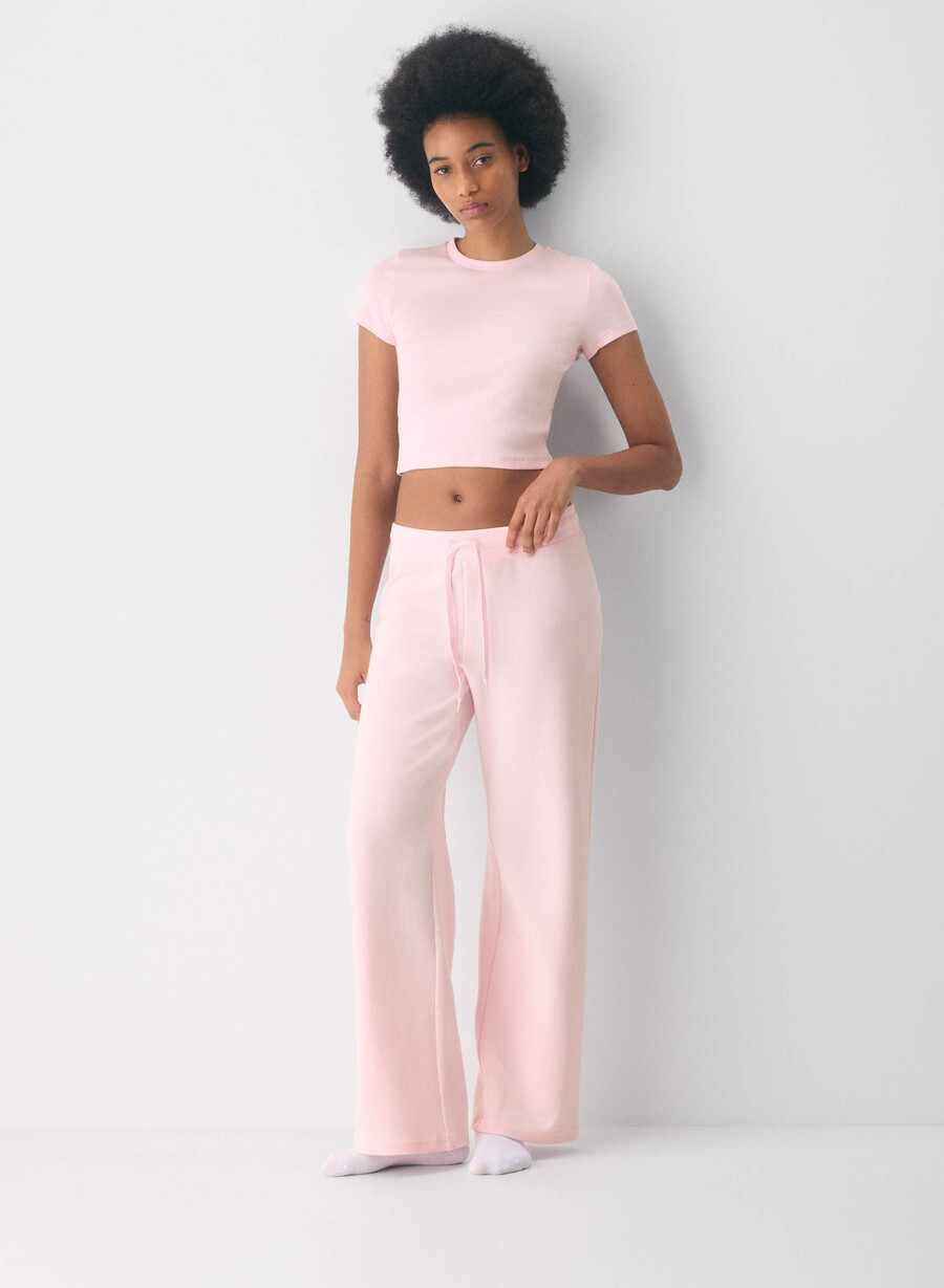 pantaloni wafflex marks villa pink