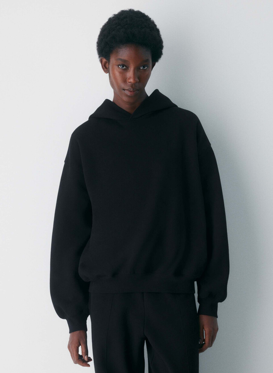 hanorac cozy sweatfleece mega negru