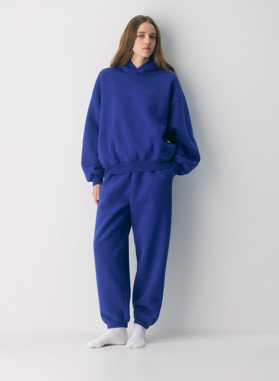 hanorac confortabil din fleece mega ablaze blue