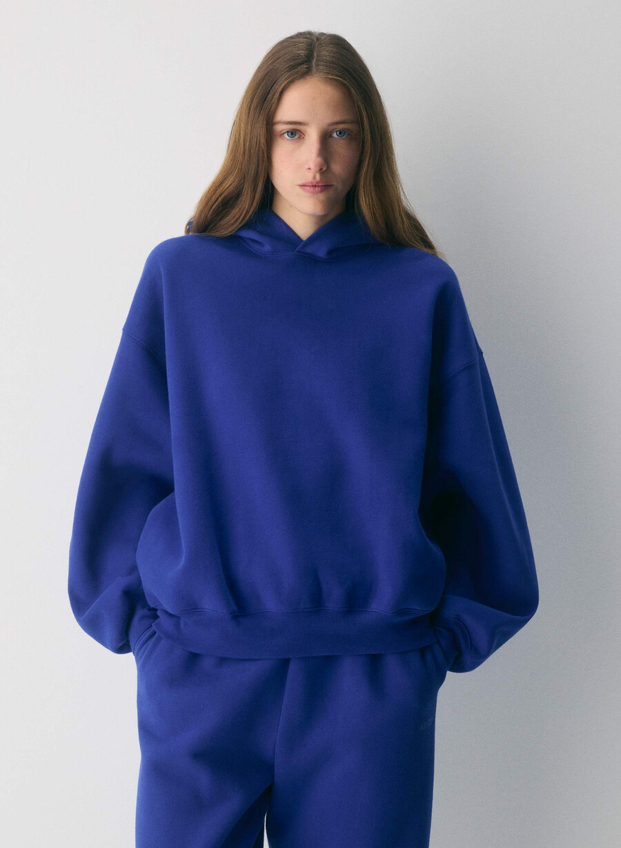 hanorac confortabil din fleece mega ablaze blue