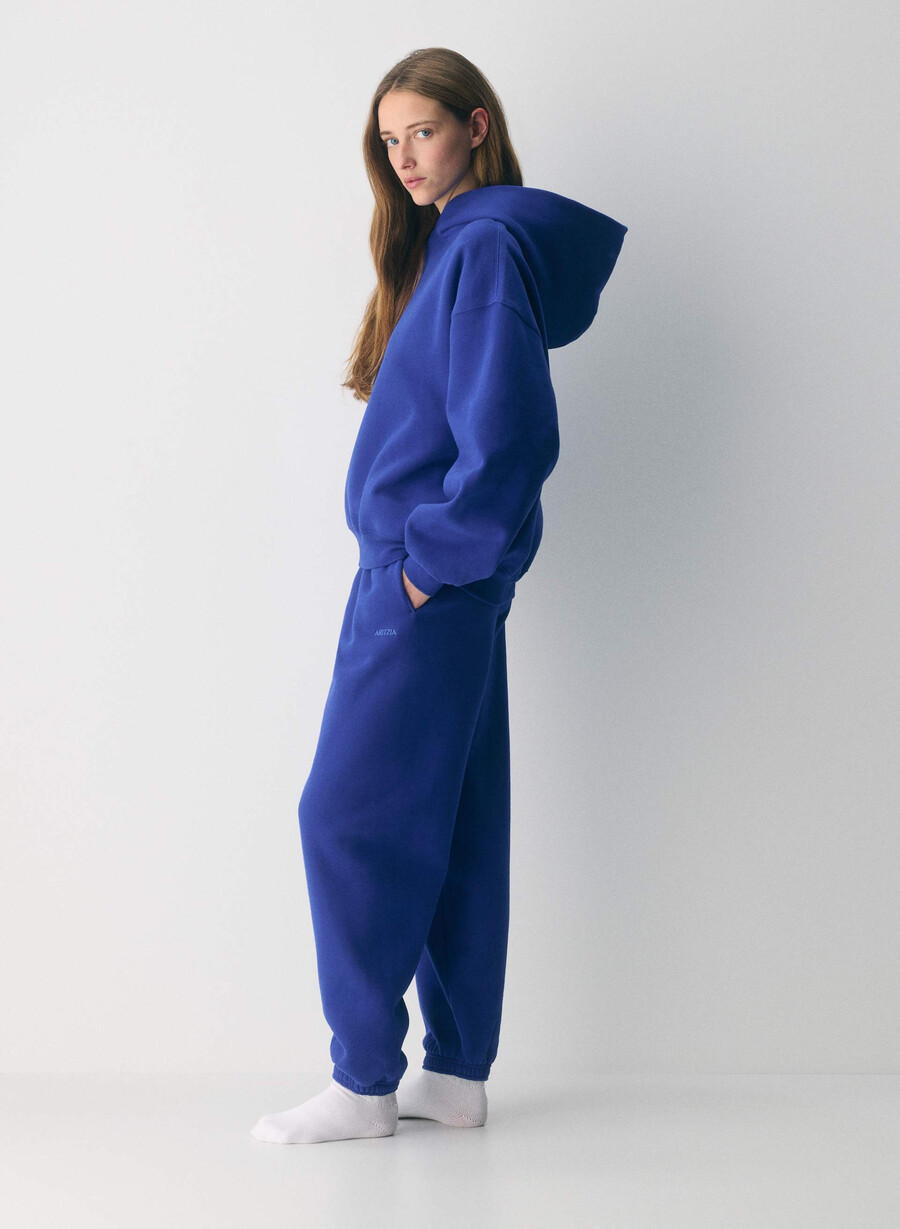 hanorac confortabil din fleece mega ablaze blue