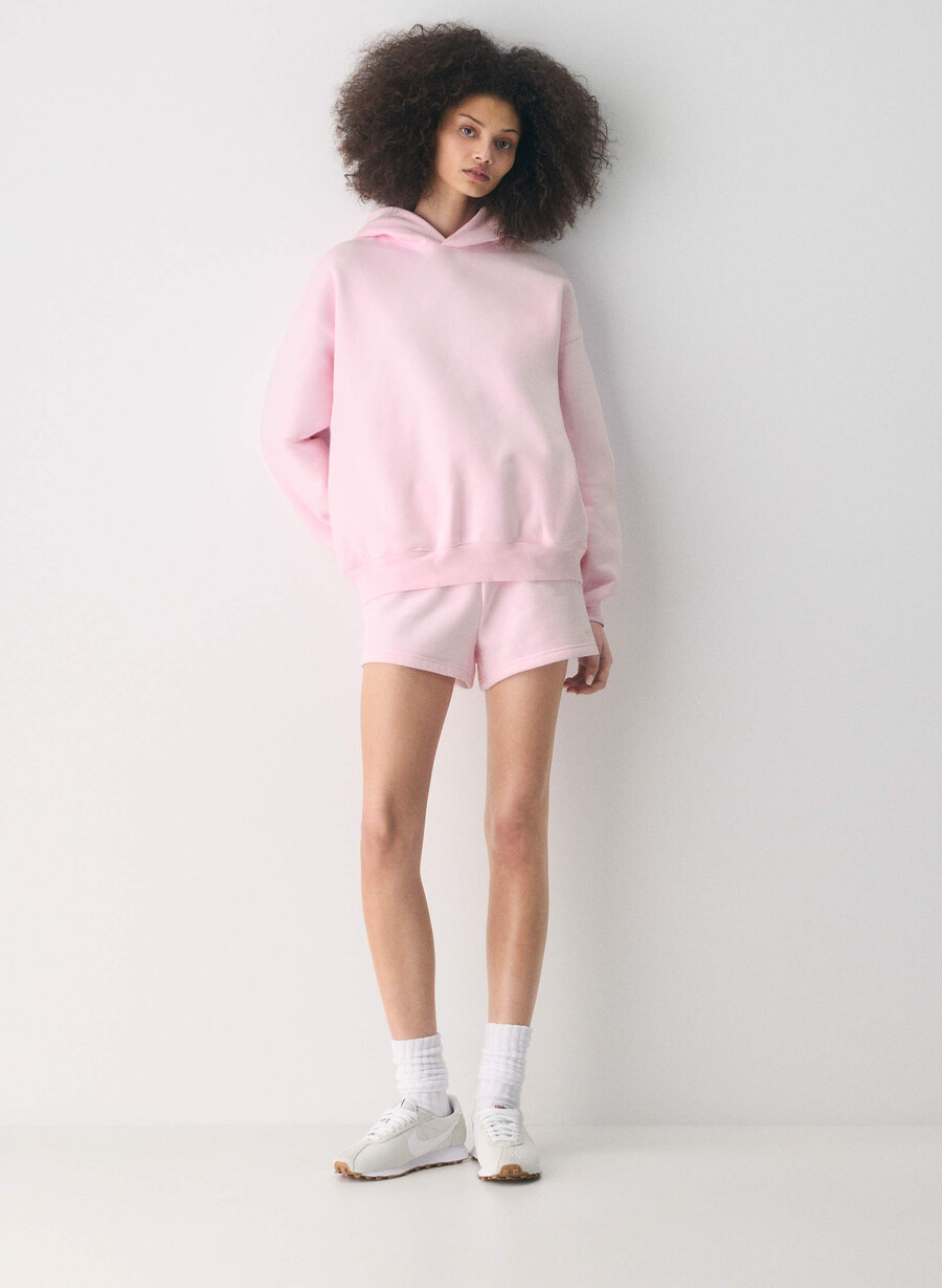 hanorac confortabil din fleece mega villa pink