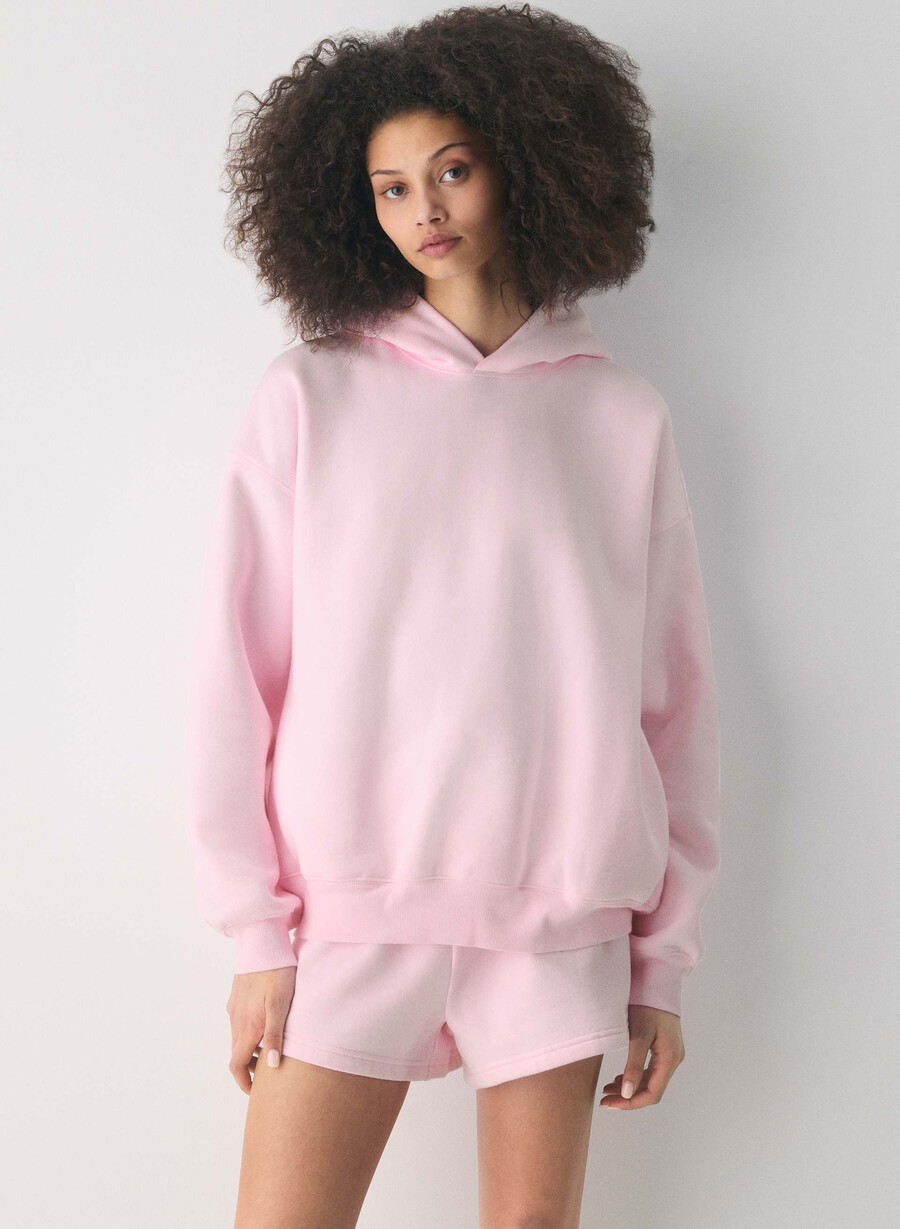 hanorac confortabil din fleece mega villa pink