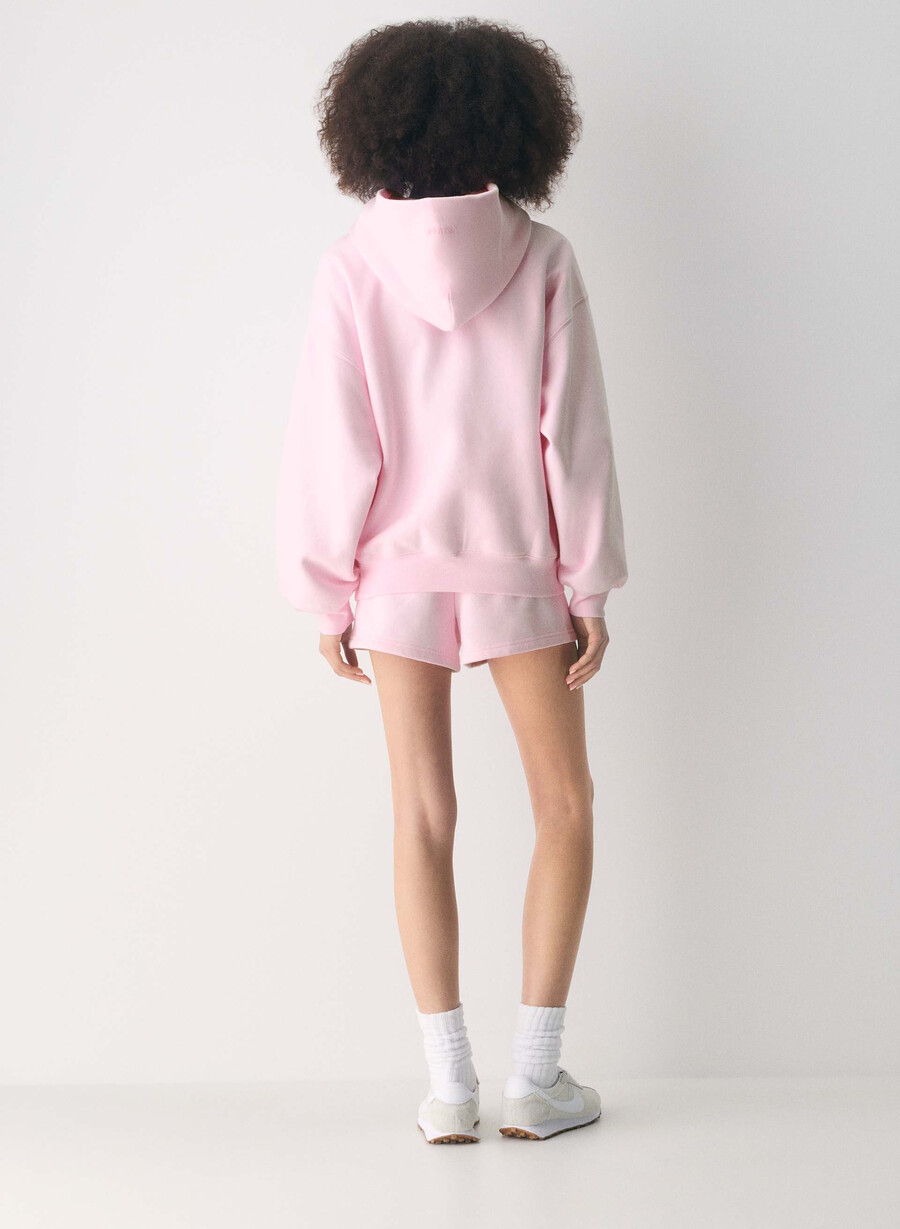 hanorac confortabil din fleece mega villa pink