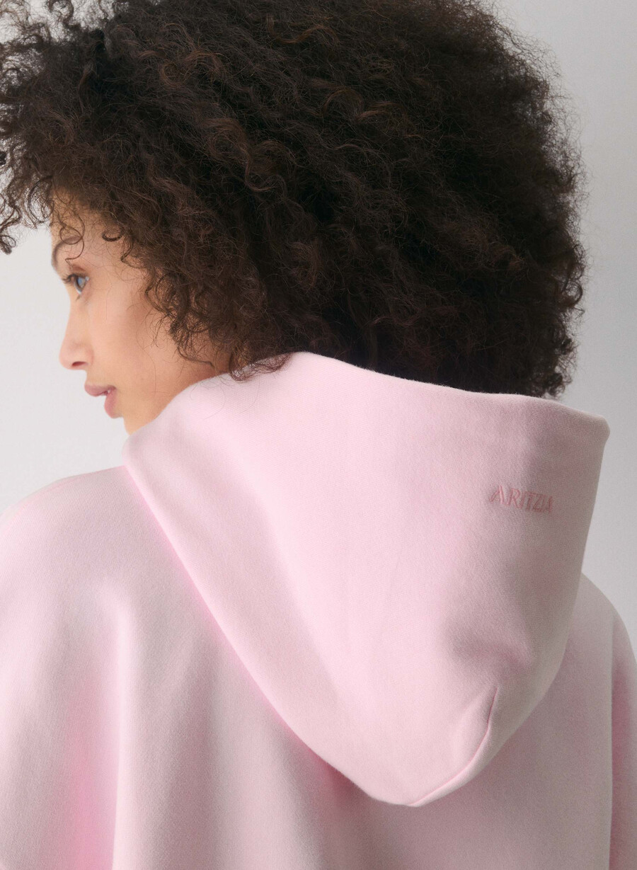 hanorac confortabil din fleece mega villa pink