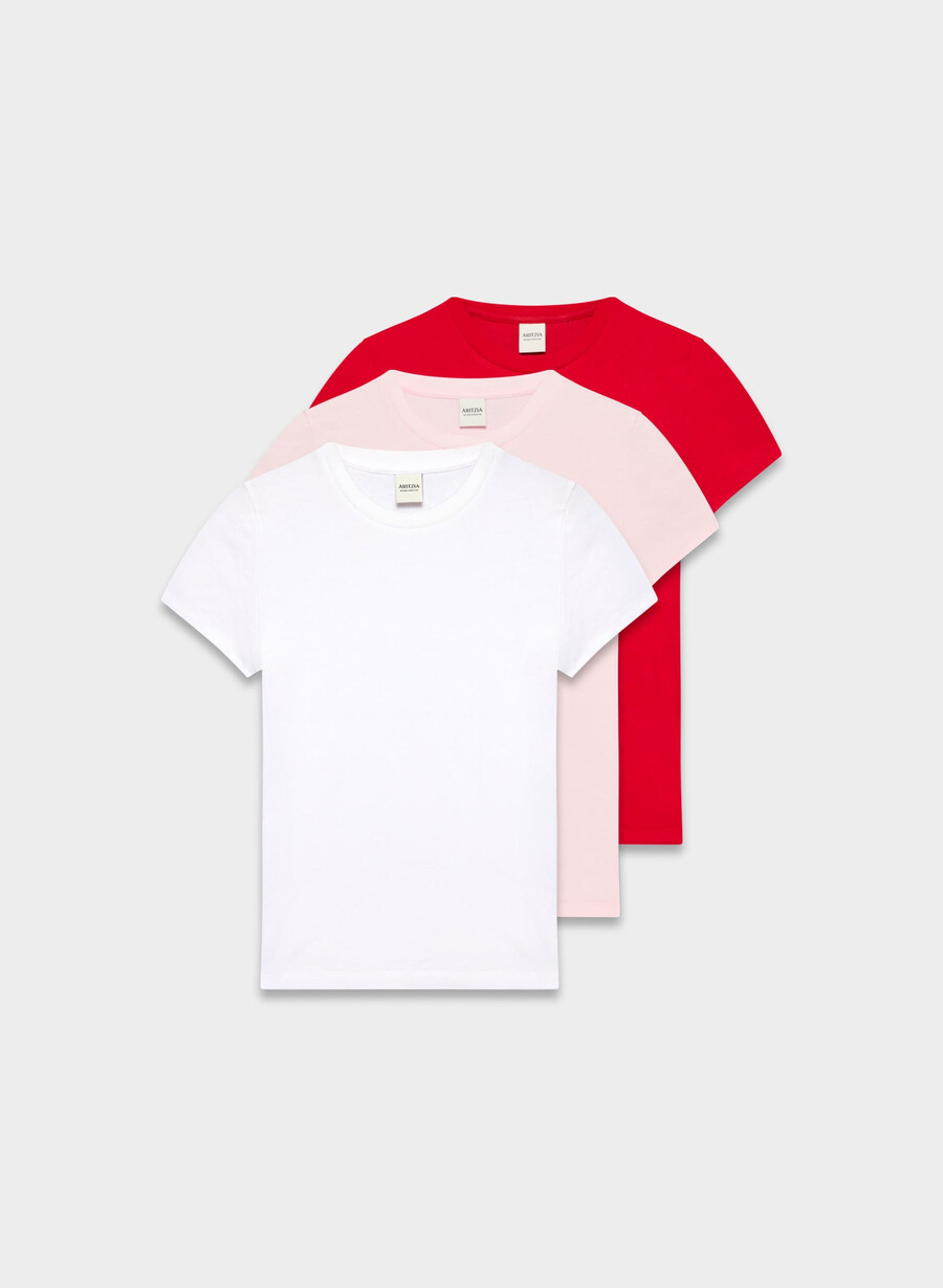 tricou homestretch rib tune set de 3 albviolaceu rozalb