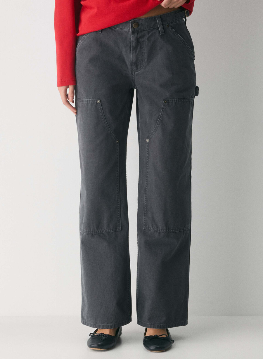 pantaloni york vintage carbon black