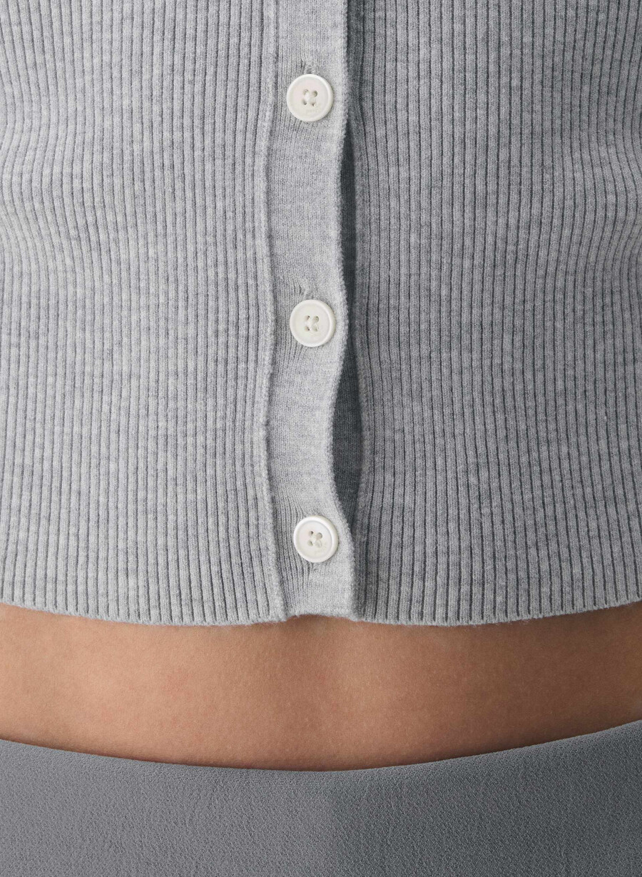 cardigan fără mâneci golightly - wonder yarn heather chrome