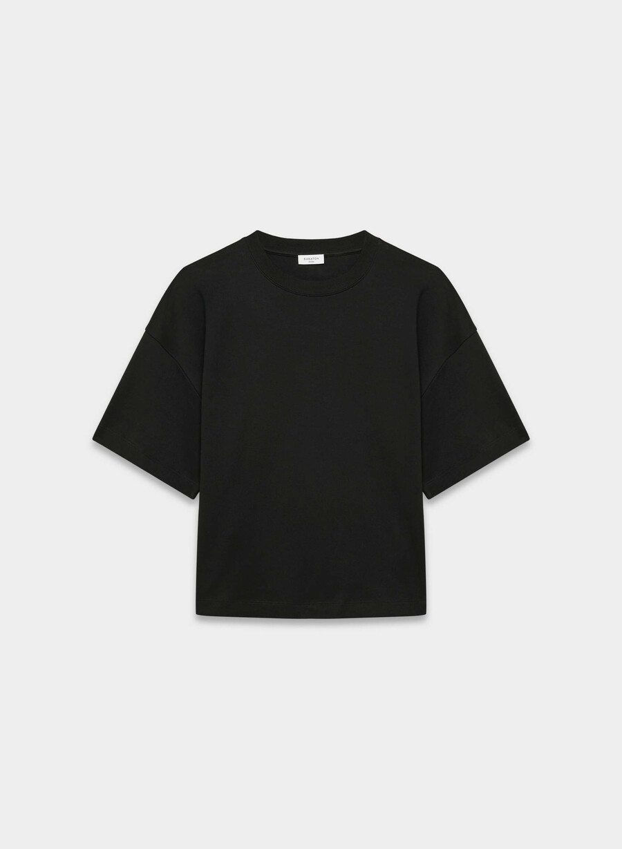 tricou interlock din bumbac barclay negru