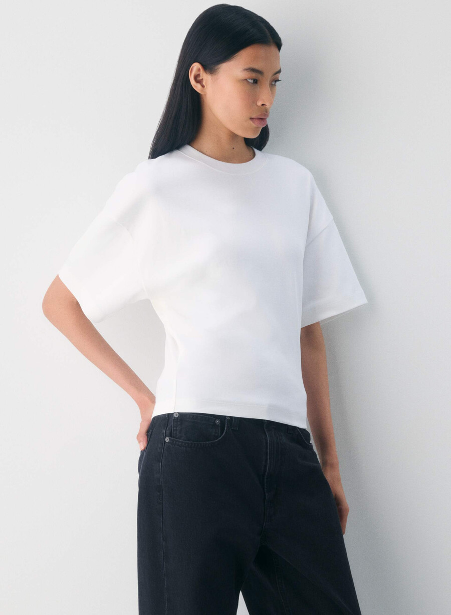 tricou interlock din bumbac barclay alb