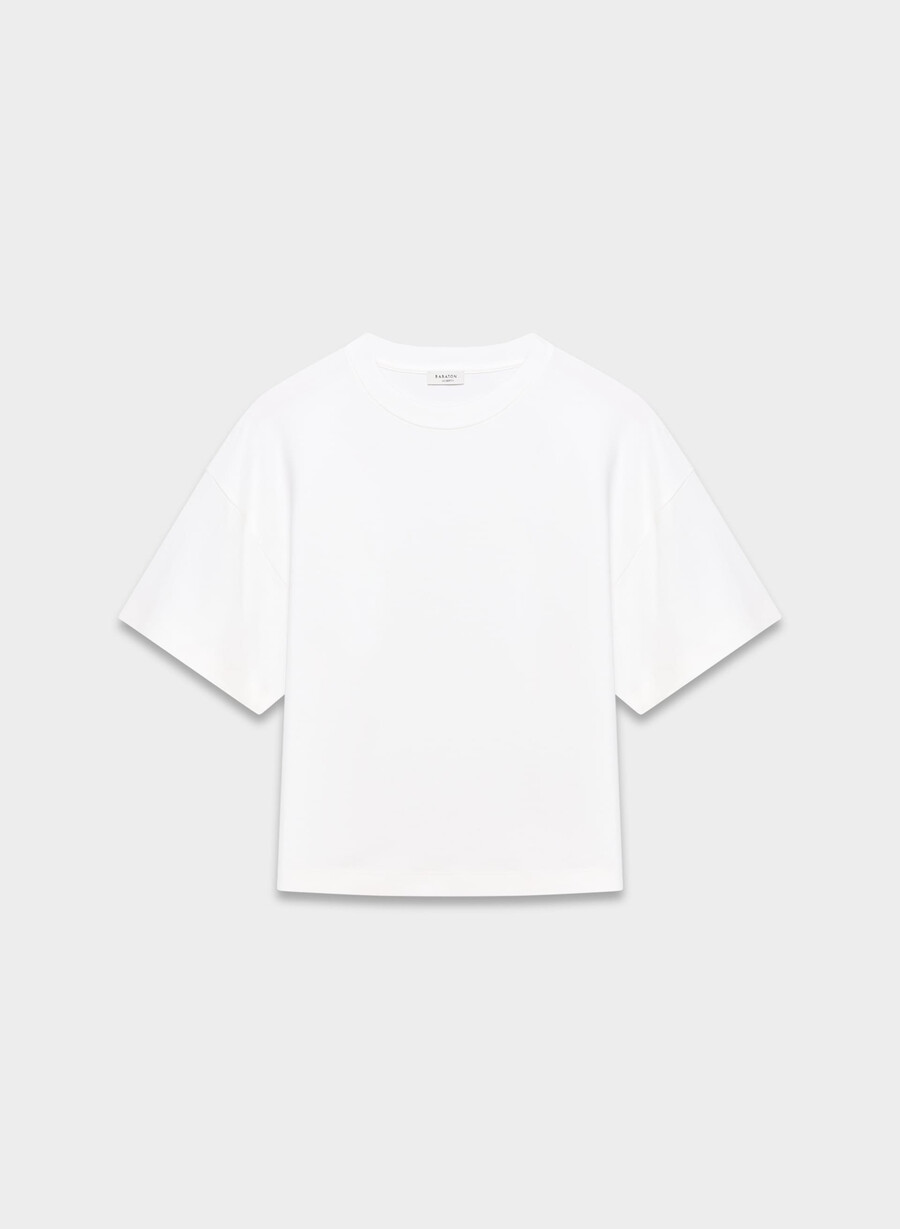 tricou interlock din bumbac barclay alb