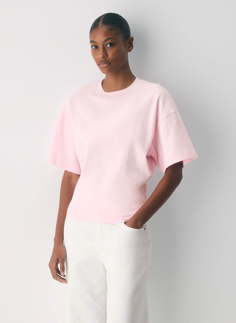 tricou interlock din bumbac barclay villa pink