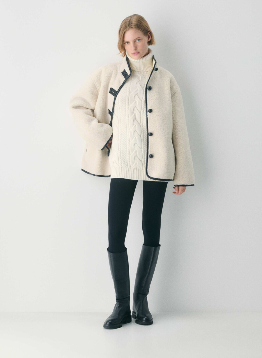 pulover heritage knit din lână merino cu guler înalt whisper whisper whisper whisper