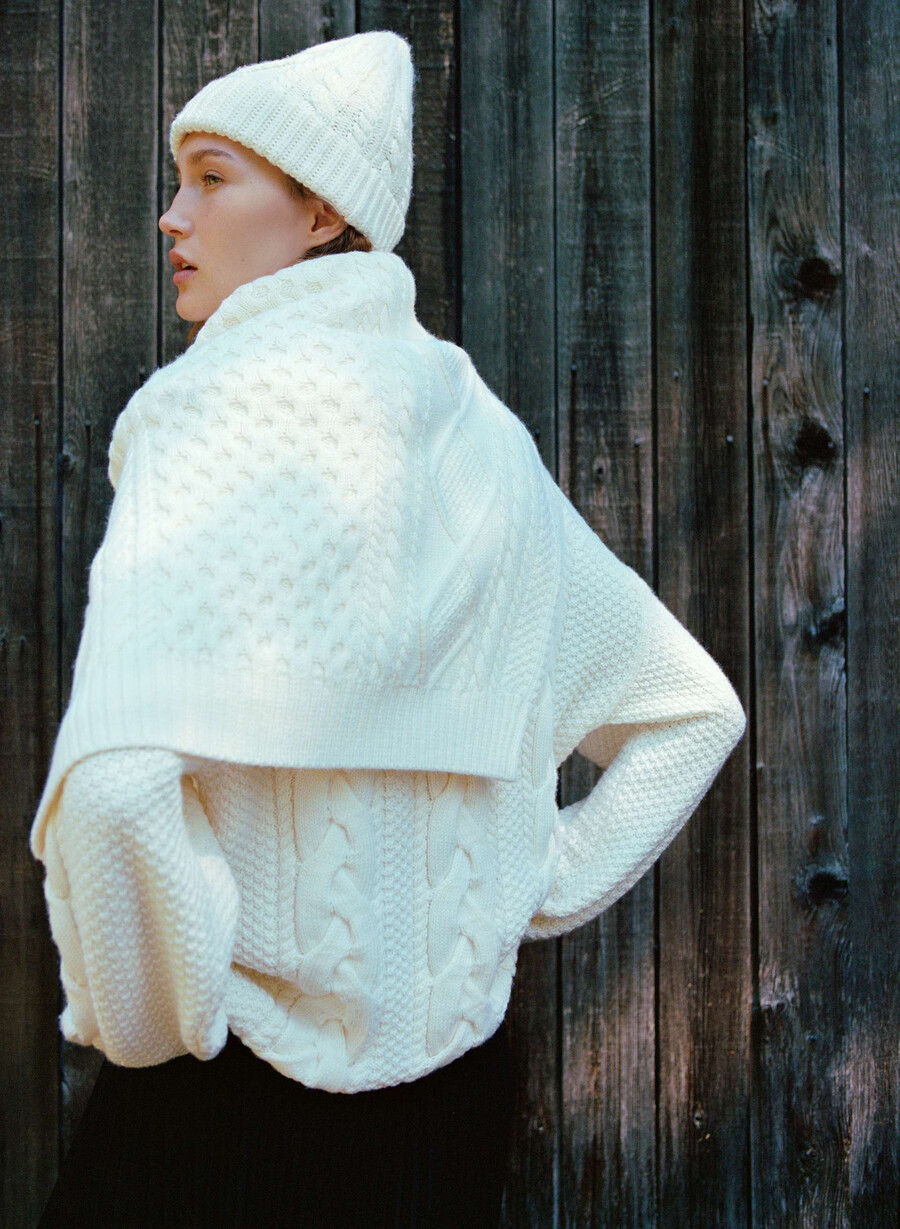 pulover heritage knit din lână merino cu guler înalt whisper whisper whisper whisper