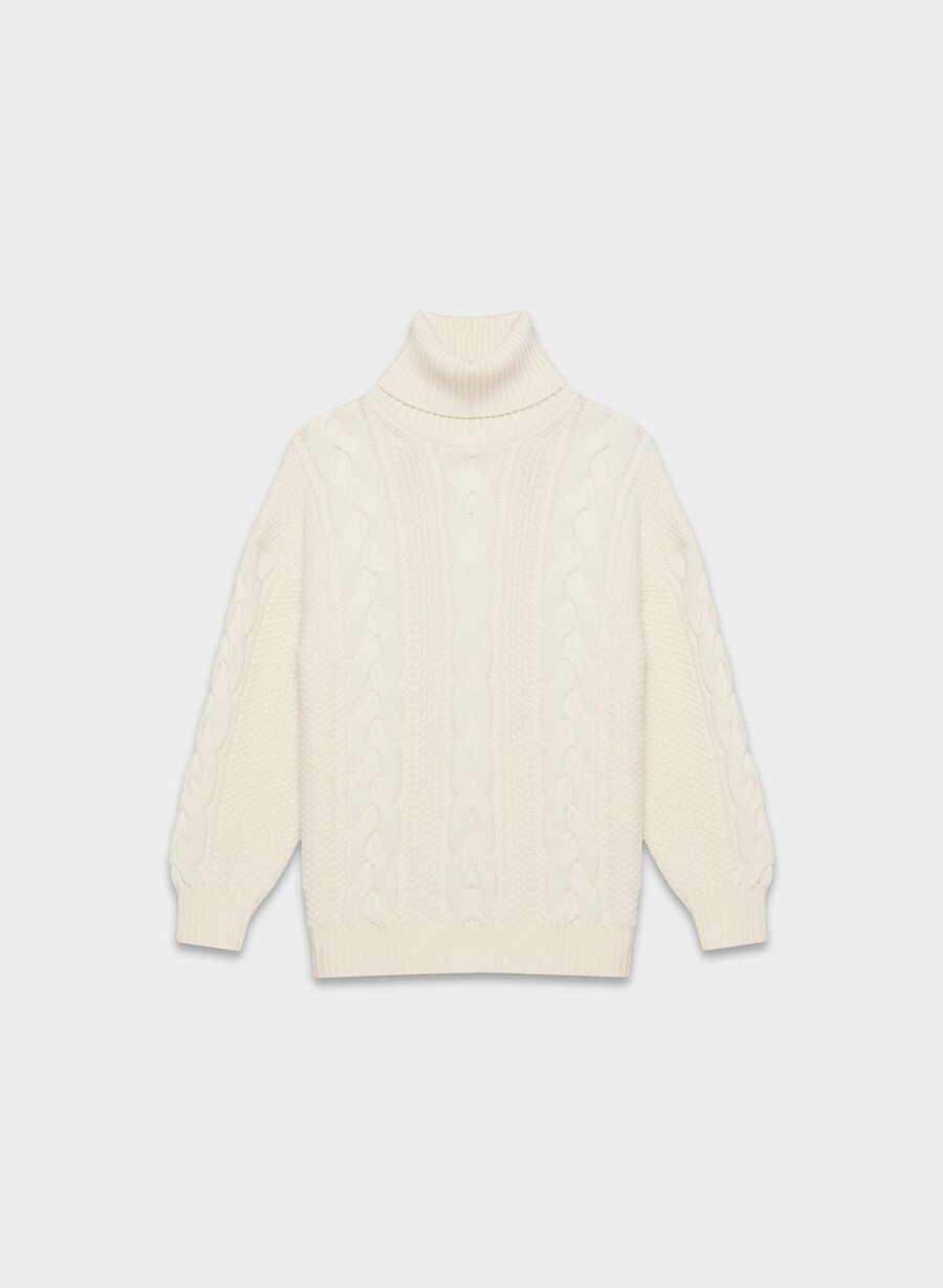 pulover heritage knit din lână merino cu guler înalt whisper whisper whisper whisper