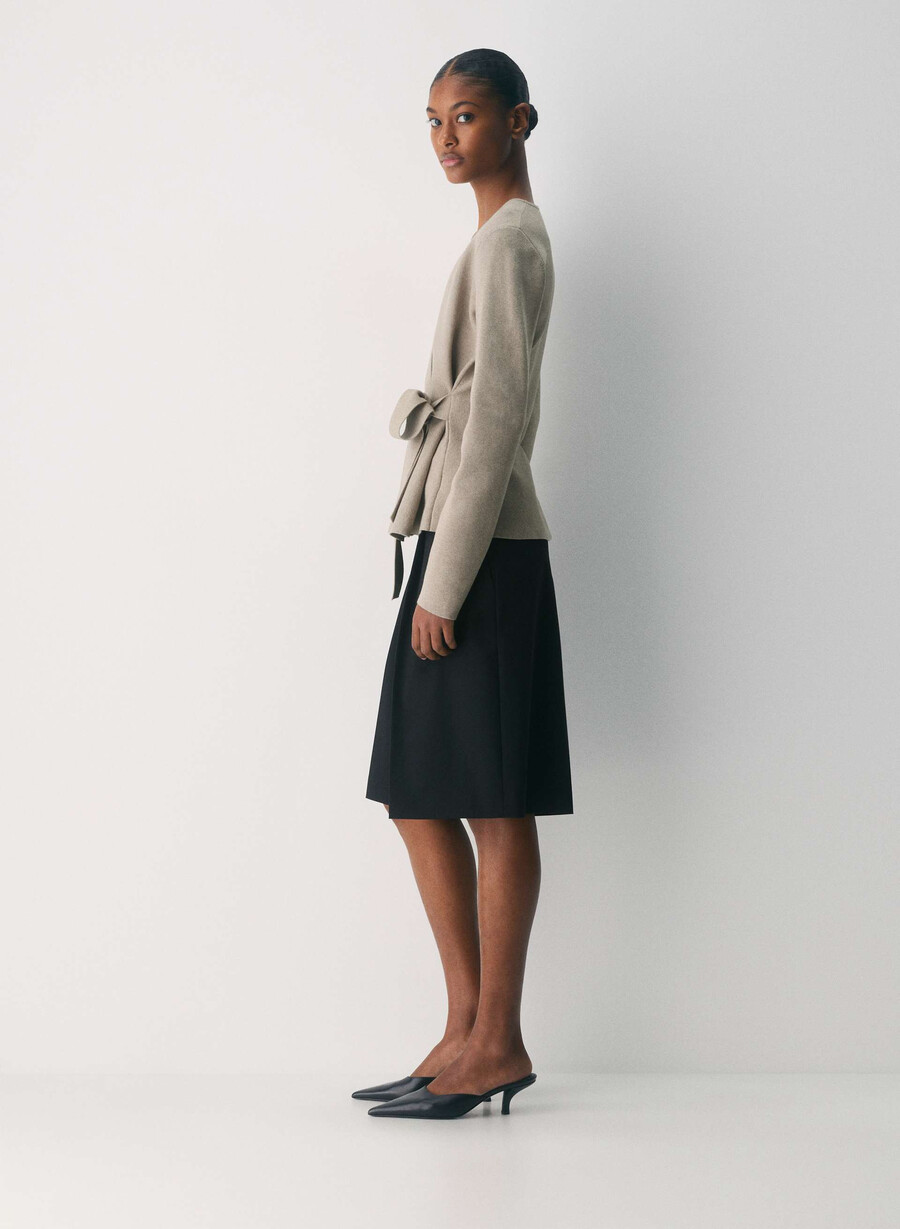 cardigan sport pentru navetiști - wonder yarn negru