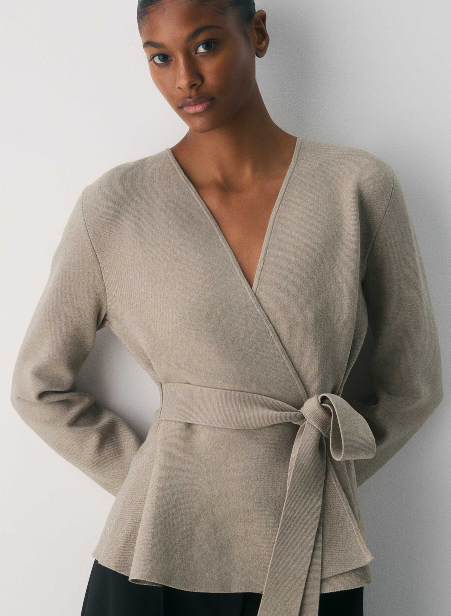 cardigan sport pentru navetiști - wonder yarn negru