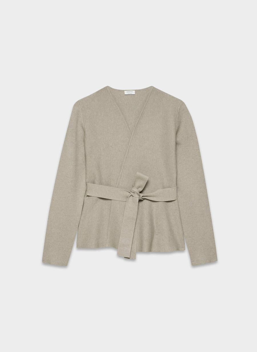 cardigan sport pentru navetiști - wonder yarn heather nomad taupe