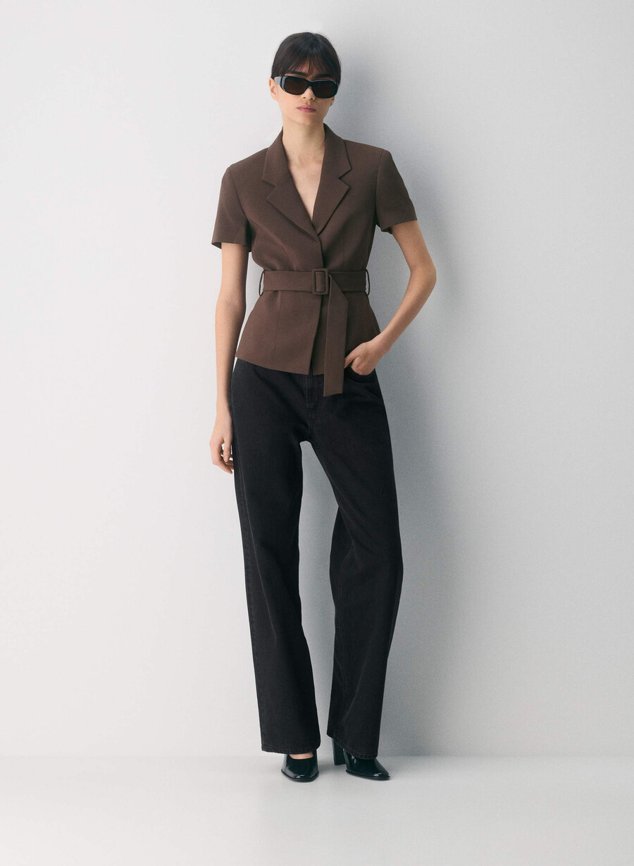 jachetă brynn - crepe sway rich mocha brown