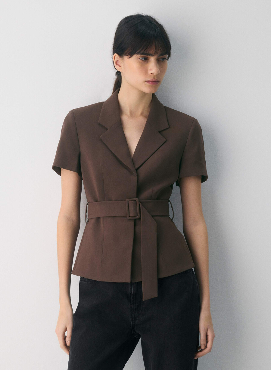 jachetă brynn - crepe sway rich mocha brown