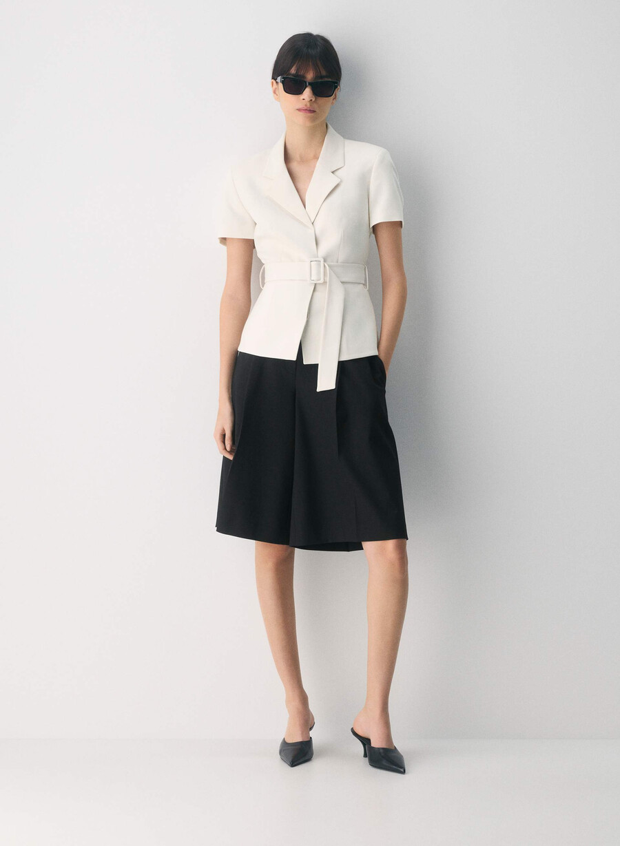 jachetă brynn - crepe sway vintage alb