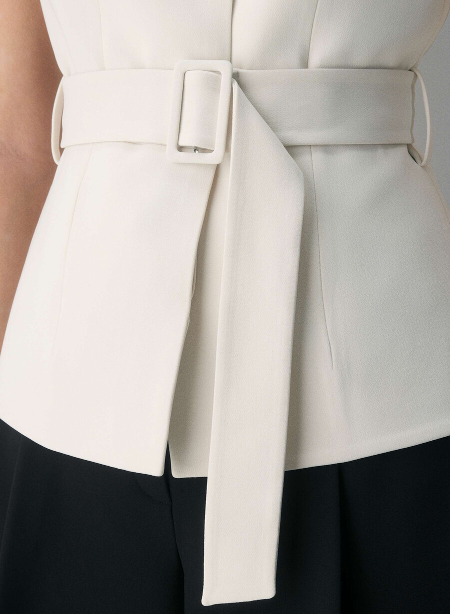 jachetă brynn - crepe sway vintage alb