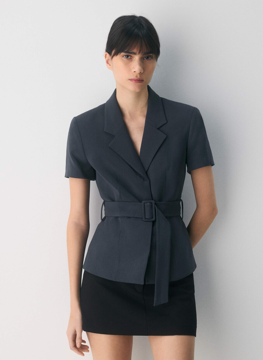 jachetă brynn - crepe sway bleumarin Închis