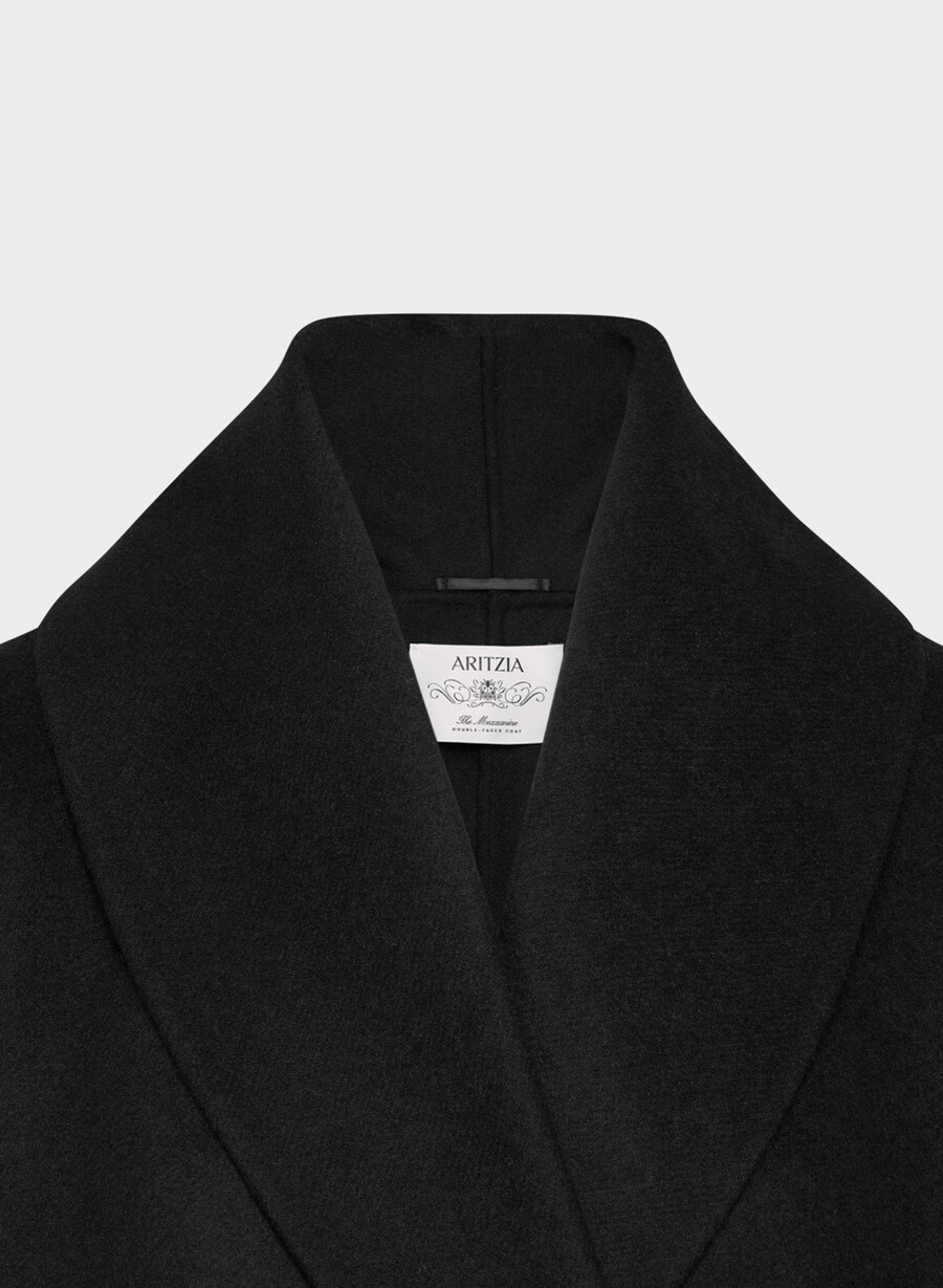 palton mezzanine cu două fețe - luxe rewool negru