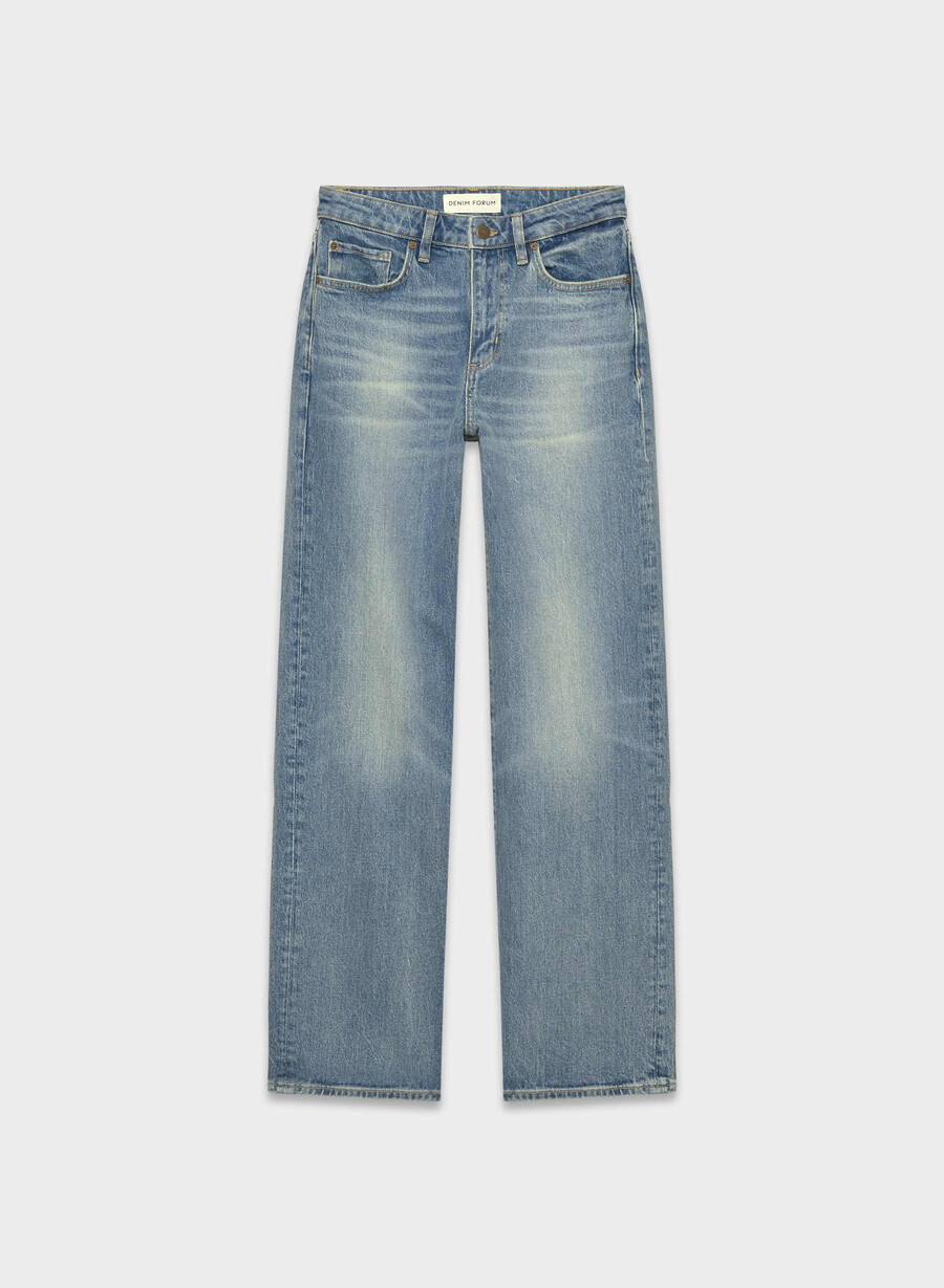 blugi denim forum remy cu talie înaltă vintage albastru mediu