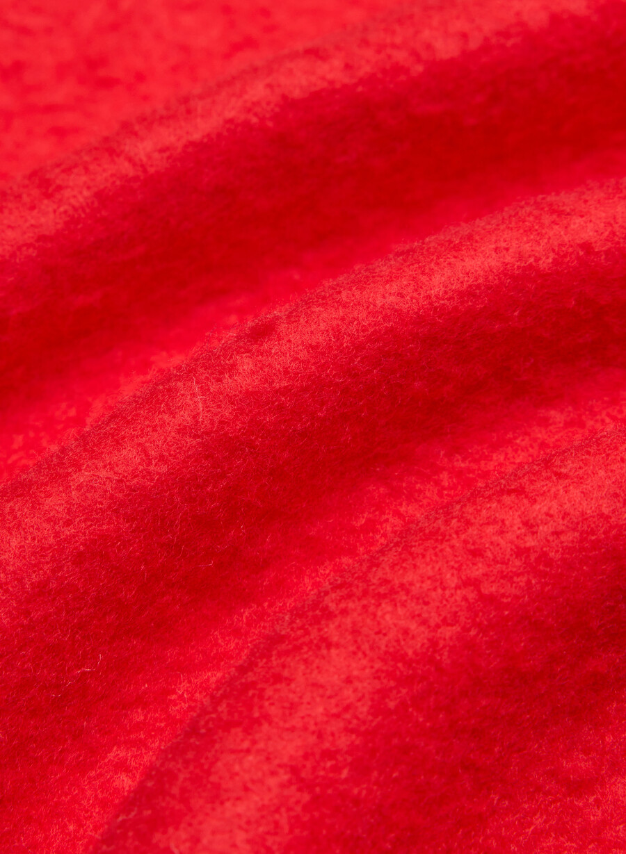 hanorac confortabil din fleece perfect crop roșu intermitent