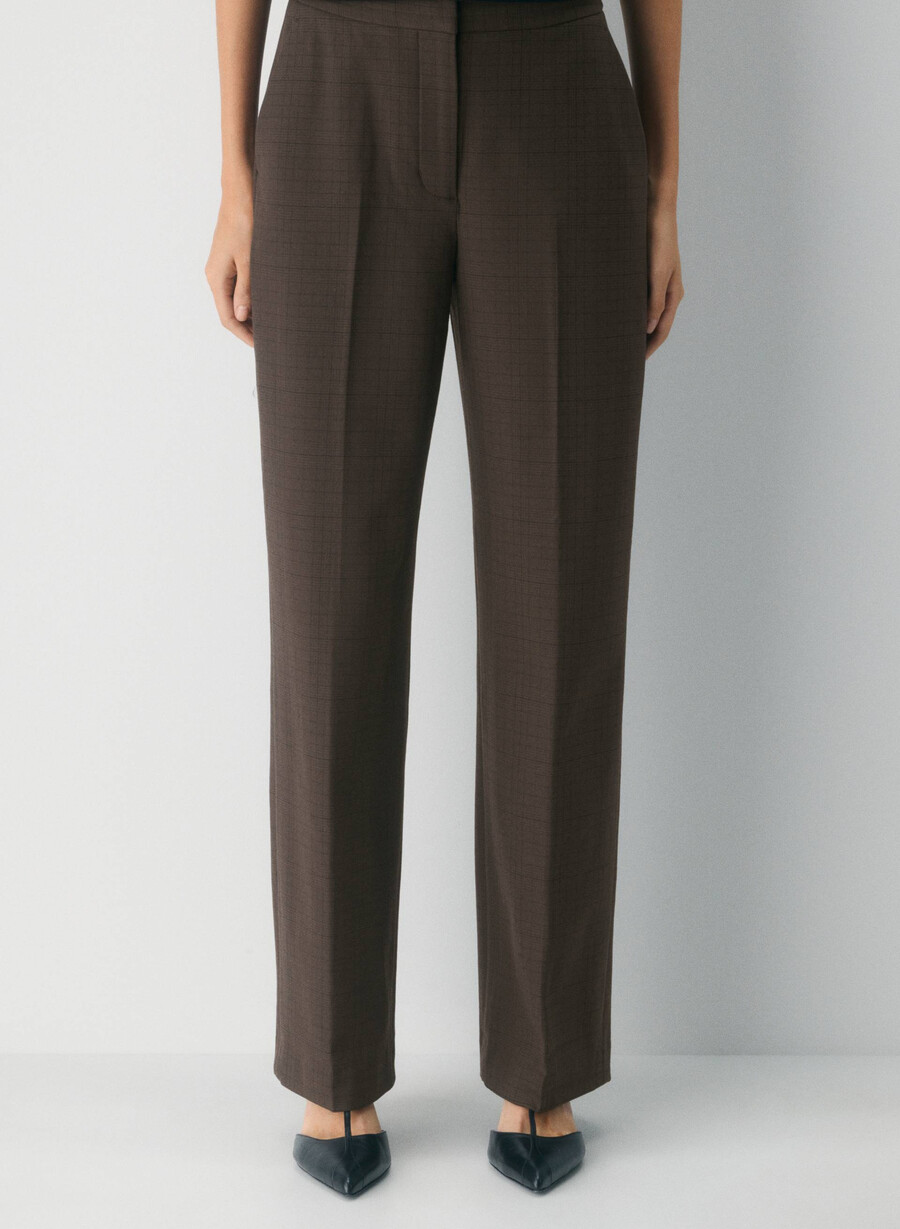 pantalonii limitless - twill sanford chk rm brblk