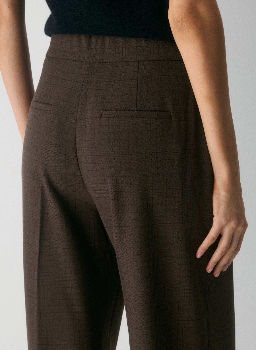 pantalonii limitless - twill sanford chk rm brblk