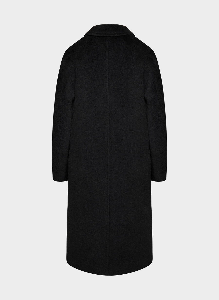 paltonul slouch - lână recamel negru