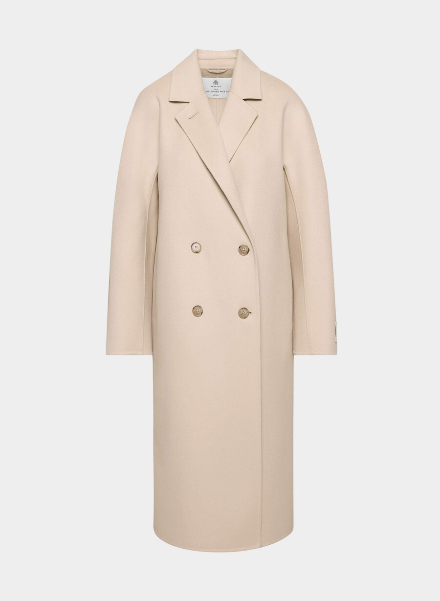 palton dublu the slouch - luxe rewool marcona bej