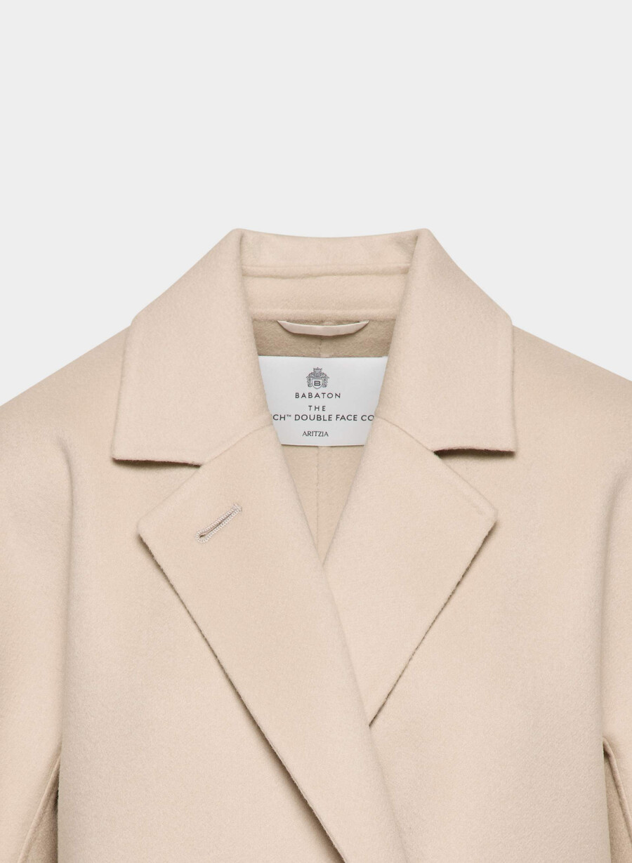 palton dublu the slouch - luxe rewool marcona bej