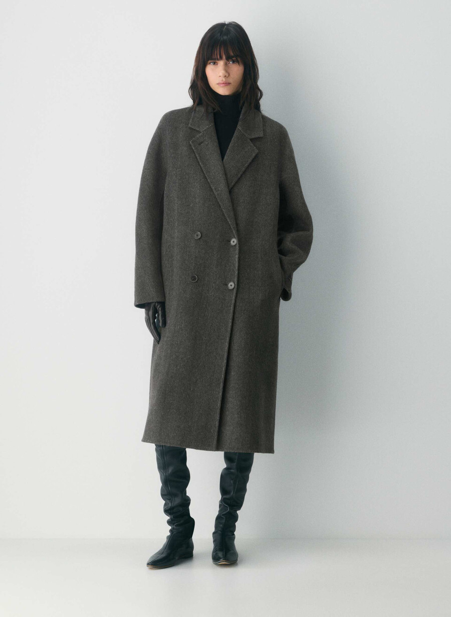 palton dublu the slouch - luxe rewool kent hrgbn h chlhb