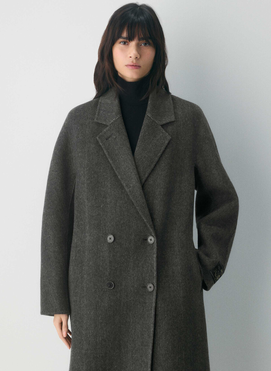 palton dublu the slouch - luxe rewool kent hrgbn h chlhb