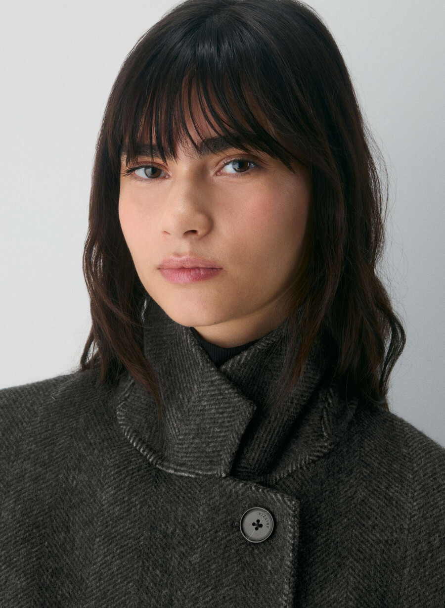 palton dublu the slouch - luxe rewool kent hrgbn h chlhb