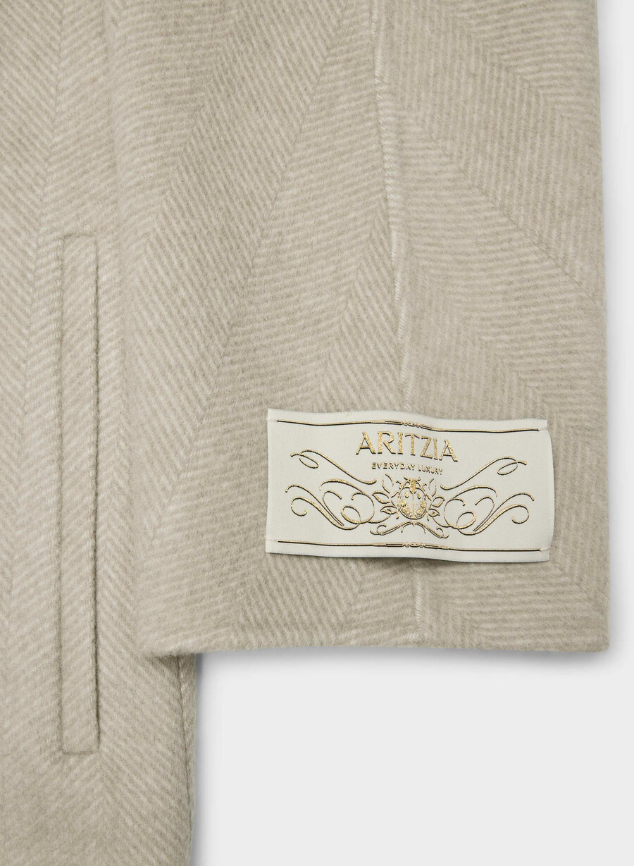 palton dublu the slouch - luxe rewool kent hrgbn tan kmp